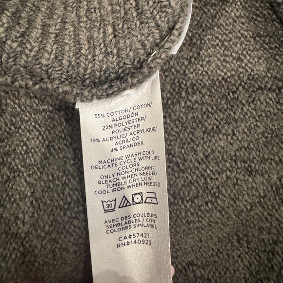 LOFT Green Oversized Poncho Style Sweater Size Small - Picture 4 of 4